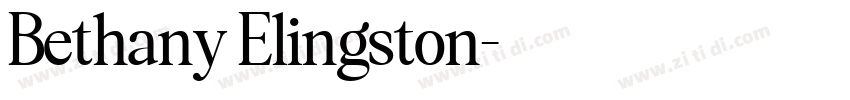 Bethany Elingston字体转换